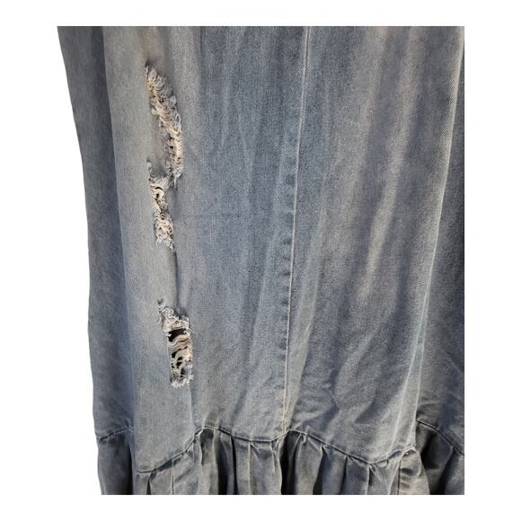 Blue Denim Dress Long Size 4X think USA 1X or 54" at the widest place - Picture 2 of 4